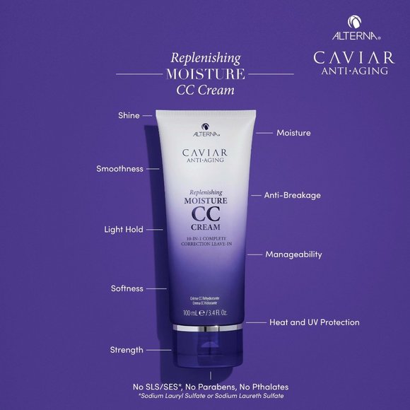 ALTERNA CAVIAR ANTI-AGING REPLENISHING MOISTURE CC HAIR CREAM 10-in-1 LEAVE IN - Picture 1 of 1